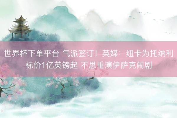世界杯下单平台 气派签订！英媒：纽卡为托纳利标价1亿英镑起 不思重演伊萨克闹剧