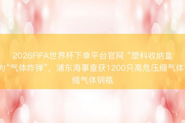 2026FIFA世界杯下单平台官网 “塑料收纳盒”实为“气体炸弹”，浦东海事查获1200只高危压缩气体钢瓶