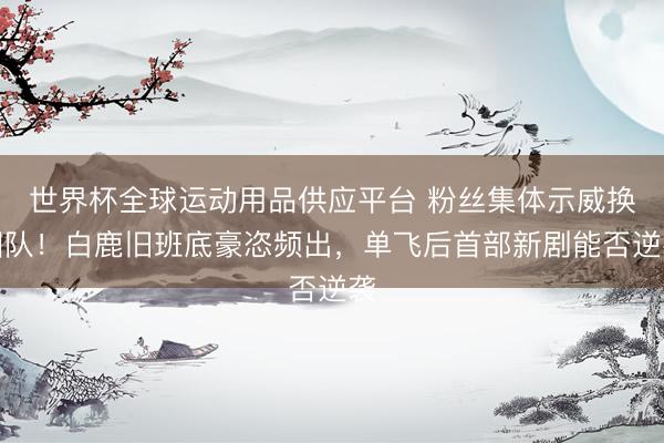 世界杯全球运动用品供应平台 粉丝集体示威换团队！白鹿旧班底豪恣频出，单飞后首部新剧能否逆袭